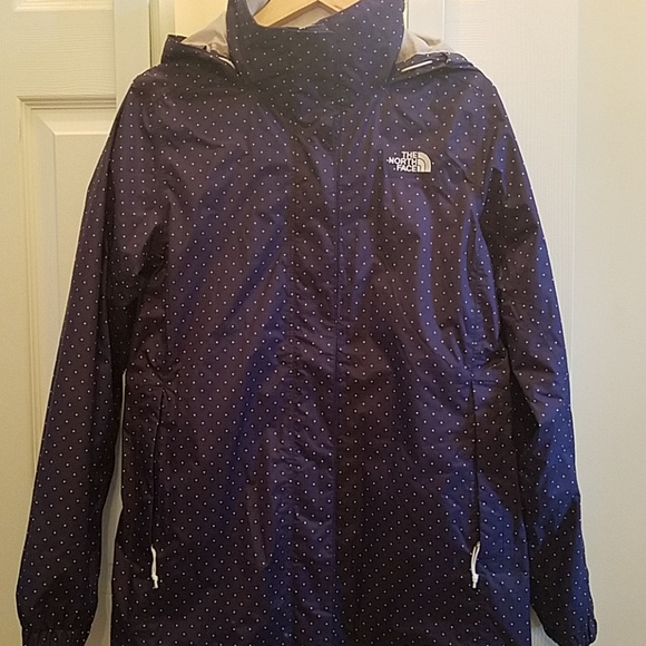 north face polka dot rain jacket